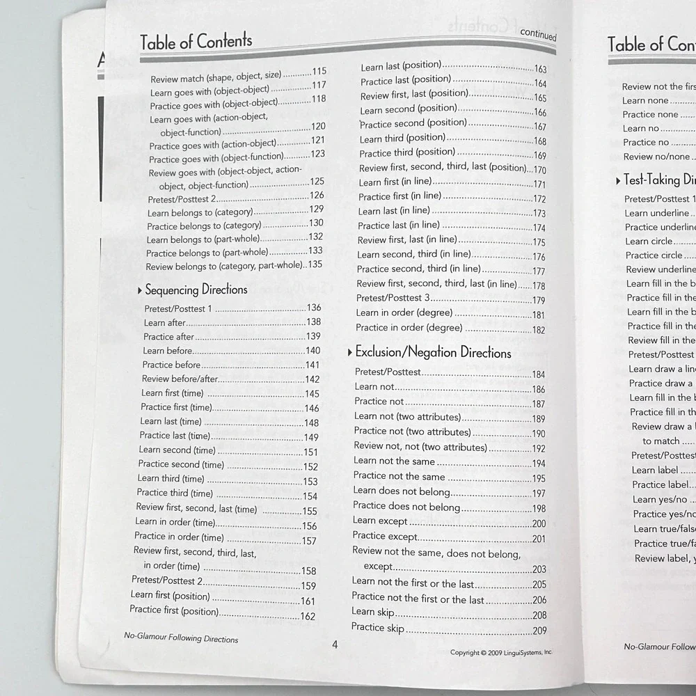 No-Glamour‎ Following Directions Flahive Lanza Teaching Parent Resource Book K–3